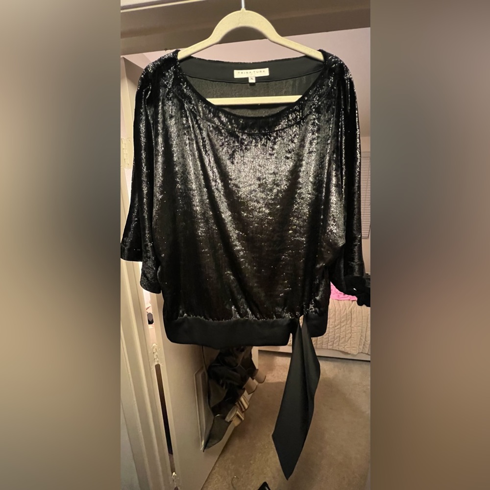 Black Trina Turk holiday too with side tie